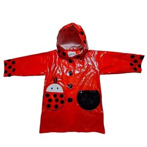 Kidorable ladybug hooded raincoat